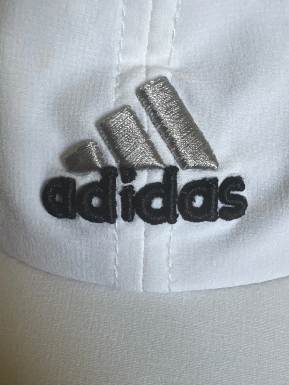 adidas White Cap with Black Logo